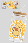 Libbey Glass Cup, Yellow Bear